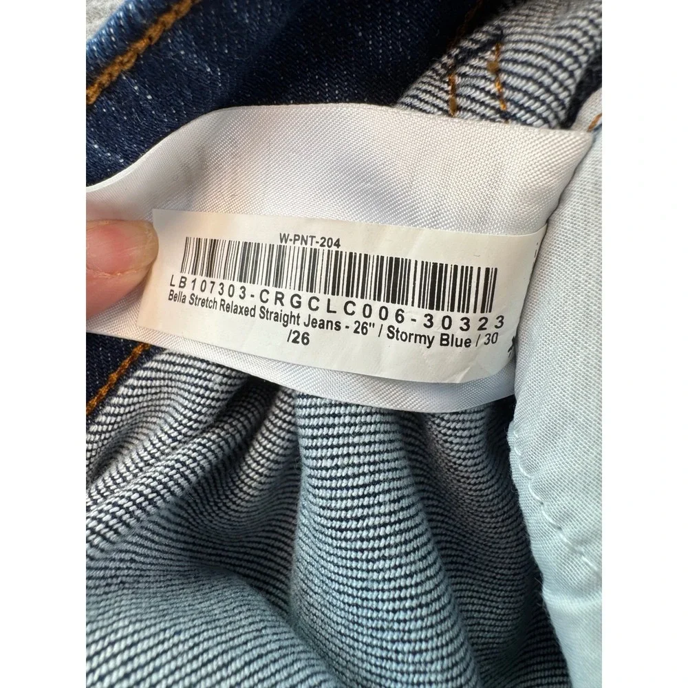 Quince Bella Stretch Relaxed Straight Jeans Stormy Blue Organic Cotton Tencel 30